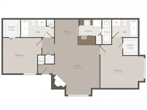 B1 Floor Plan at the Grove at St. Andrews, Columbia, SC